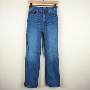 Madewell Perfect Vintage Wide Leg Moffat Wash Softdrape Blue Jeans Sz 24